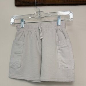 Zara: Girls Tan Cargo Cotton Short, Size 9 / CM134